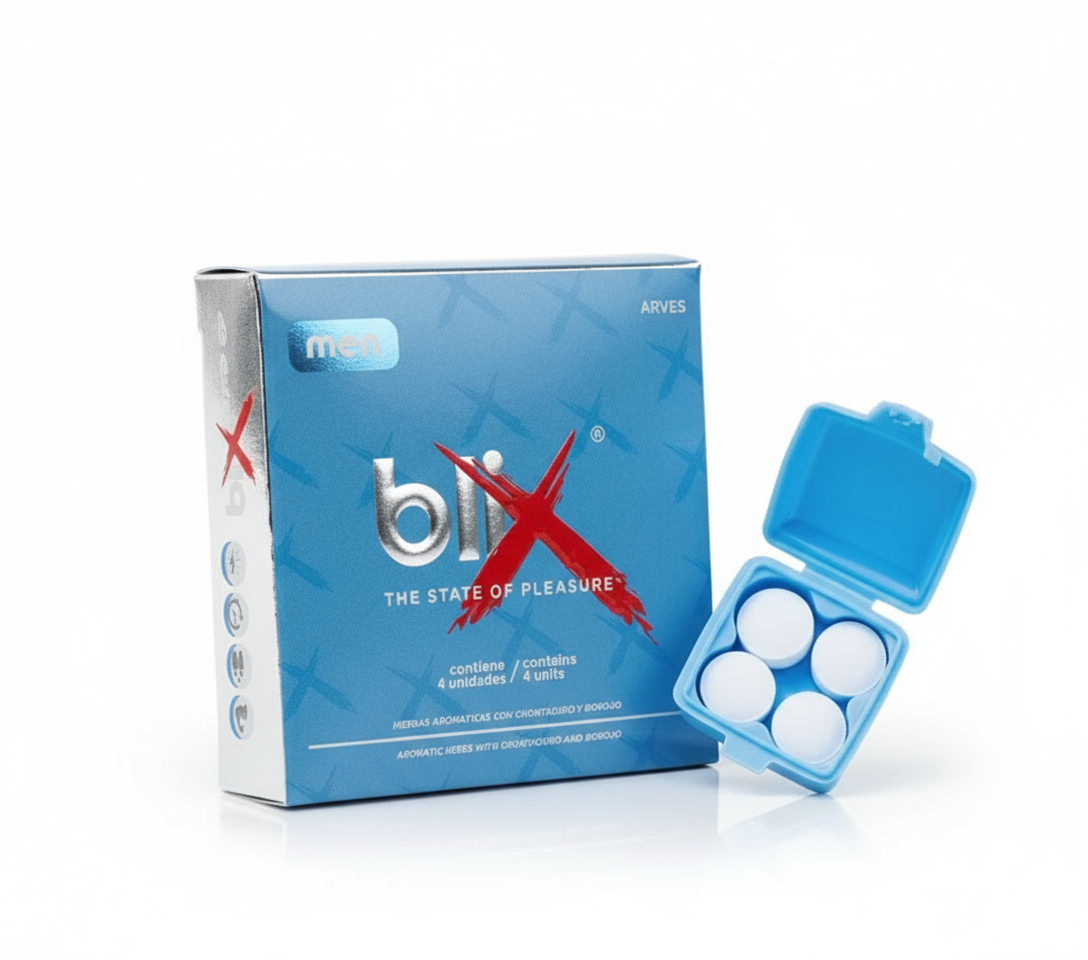 Blix Booster hombre potenciador masculino maca guaraná blanco, sex shop TuErótica Bogotá Colombia