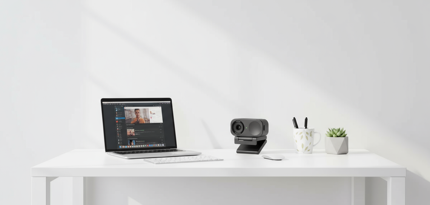 Setup streaming profesional con webcam Lovense 4K, transmisiones en vivo, tienda erótica TuErótica