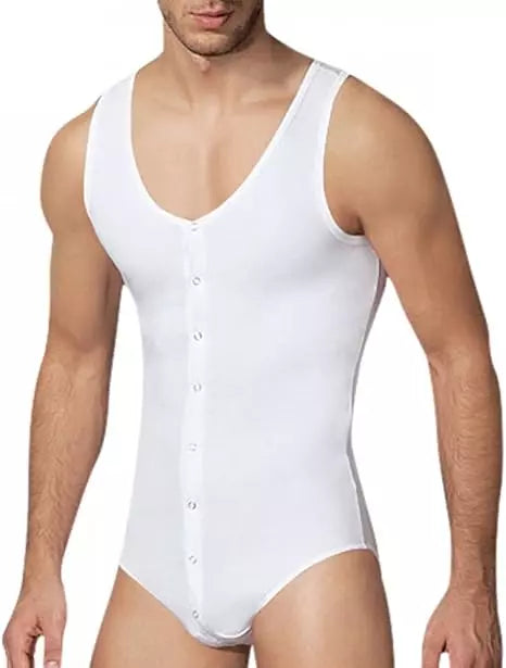 Enterizo corto de hombre blanco Talla XL- Tu Erótica