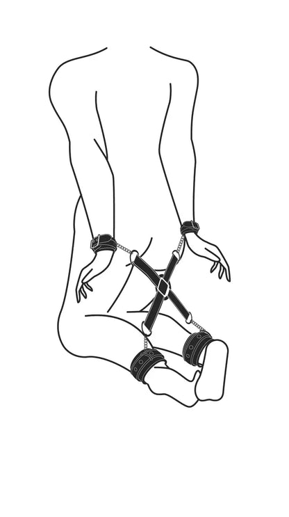 Esposas Cuffs & Hogtie Set Easy Toys Negra-Tu erótica