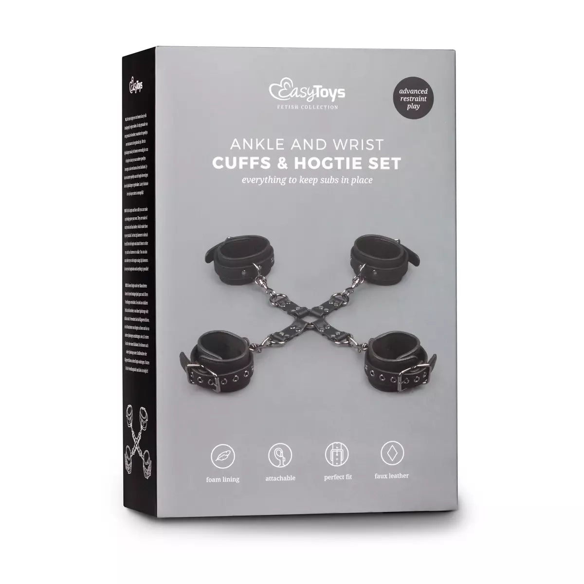 Esposas Cuffs & Hogtie Set Easy Toys Negra-Tu erótica