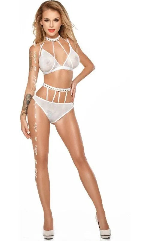 Conjunto Dotty white-Conjunto de dos piezas blanco