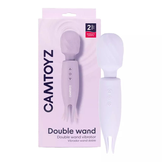 Vibrador Double Wand Camtoyz Majestic – Estimulador de Doble Cabezal y Silicona Médica