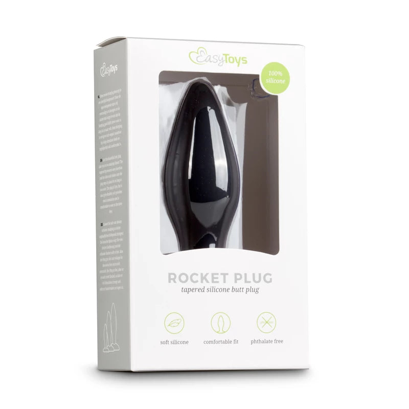 Plug Anal Negro Silicona Easy Toys- Tu Erótica