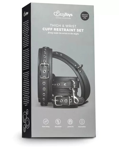 Set Amarre Muslos y Tobillos Bdsm Negro- Tu Erótica