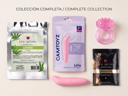 Kit Estimulante Lirio con Gel CBD Euforia y Lubricante Térmico Chocolate 💖🔥