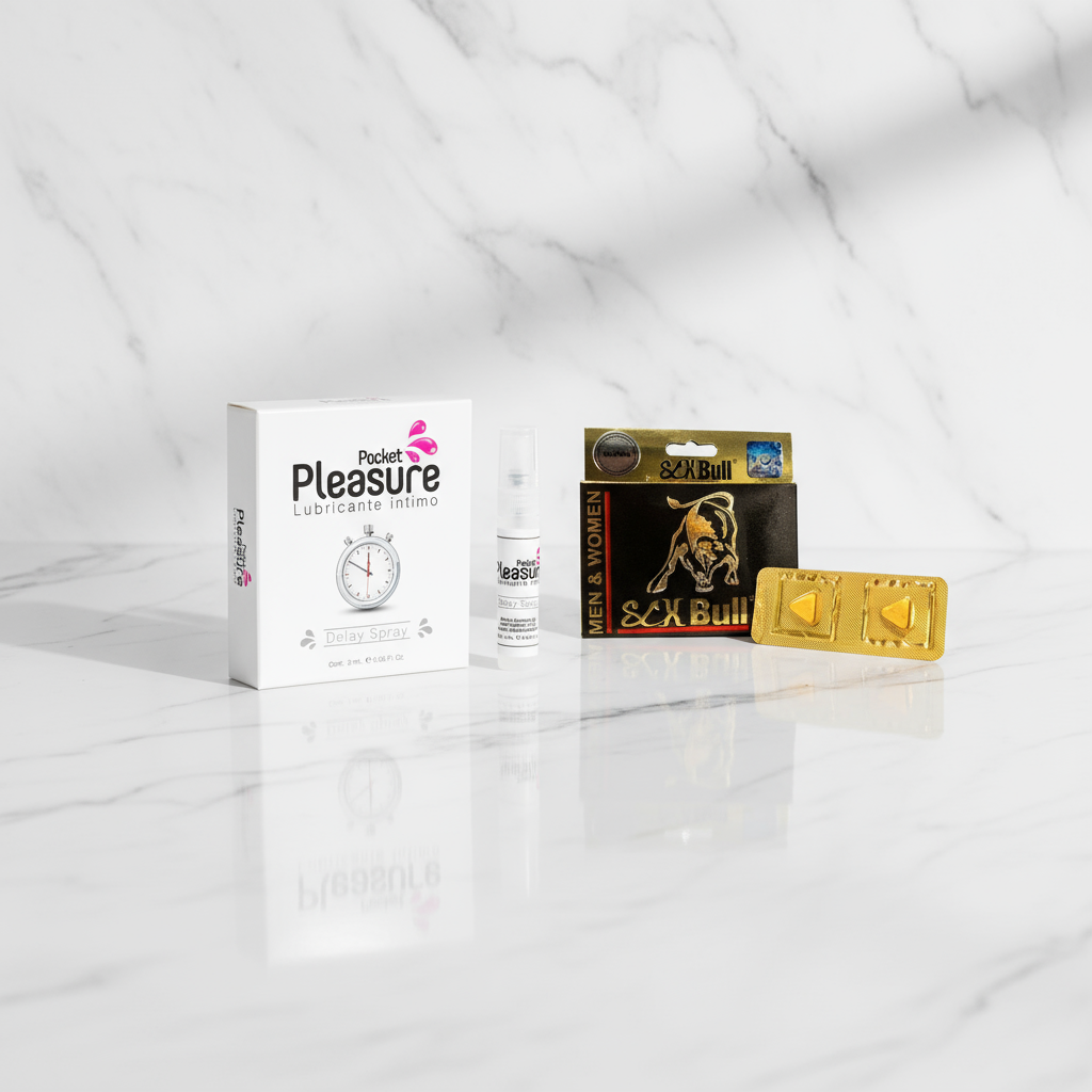 Kit Control Total sobre mármol blanco - Sex shop TuErótica Bogotá Colombia