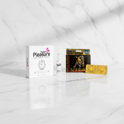 Kit Control Total sobre mármol blanco - Sex shop TuErótica Bogotá Colombia