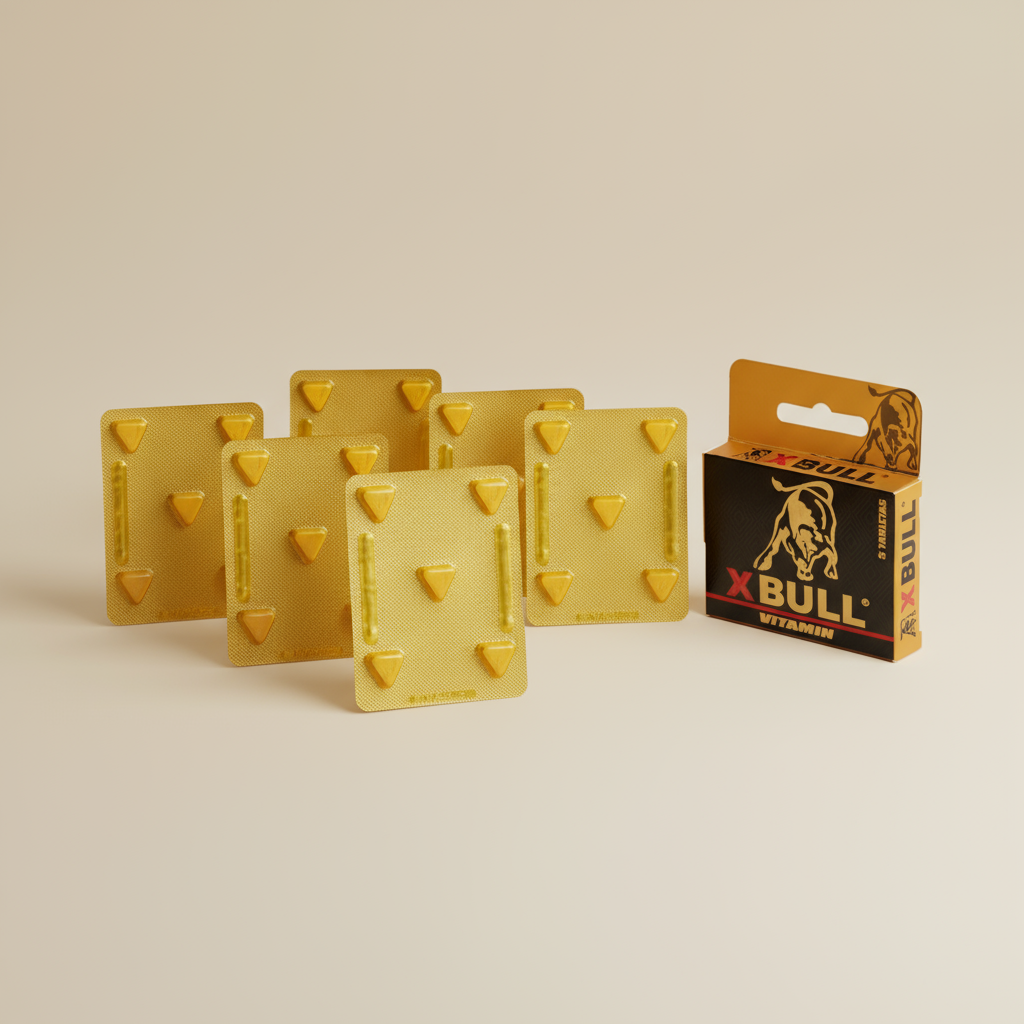 Energizante sexual SCX Bull cinco tabletas beige, boutique sensual TuErótica Bogotá