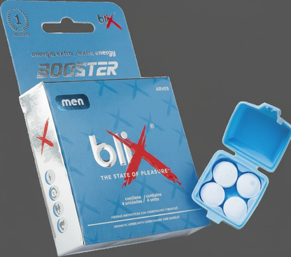 Blix Booster masculino energía rendimiento gris, boutique sensual TuErótica Bogotá