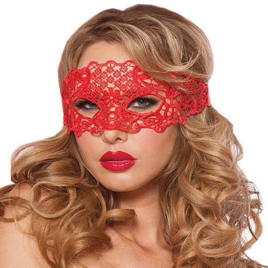 Antifaz Encaje 1 Pieza Rojo OS - Tu Erotica